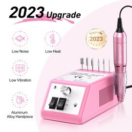 20000 Electric Nail Drill Professional Nail File Drill Acrylic Nails Kit for Manicure Gel Nail Polish Remover with 1 Pack of Sanding Bands(Pink)