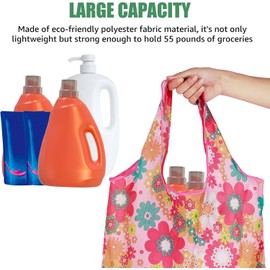 Bolsas Plegables Reutilizables, Bolsa De Compra Ecológico, Bolsas de Comestibles, Bolsas Pleglables Reutilizables para Mandado, Adecuado para bolsas de almacenamiento de verduras, frutas