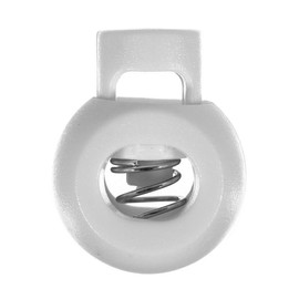 West Coast Paracord Plastic Single Round Ball Cord Lock - Drawstring Paracord Toggle Stopper (White, 100 Pack)