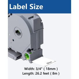 Msudoku Tz 241 Tze 241 0.7 18mm Laminated White Compatible with Brother P Touch Label Maker Tape TZe-241 TZe241 Label Tape for P Touch PTD400 PTD600 PTD610bt, Black on White, 0.7" X 26.2', 3 Pack