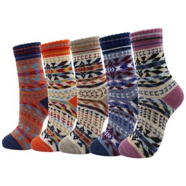 GLCMXMART wool socks for women, warm thermal thick winter socks for women cold weather, gift for women her, Wws-007, 6-10