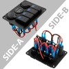 Vkinman 4 Gang Rocker Switch Panel with Dual USB Charger,