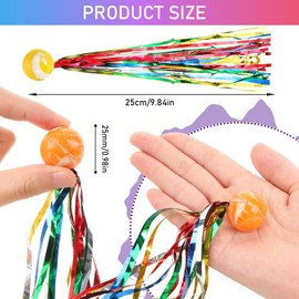MUYAPAY Pack of 20 Bouncy Balls for Children, Bouncy Balls Springball Rubber Ball, 25 mm Colourful Rubber Ball Toy Springball Bouncy Balls, Springball with Tassel, Bouncy Balls Children's Birthday