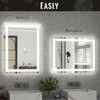 Easly 24x32 Inch LED Bathroom Mirror with Anti-Fog & Memory
