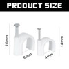 MEXRUMI Pack of 200 Cable Clamps, 2 Sizes, Durable Round