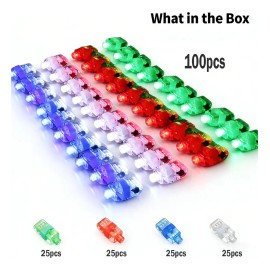 100pz Anillos Laser Led Multicolor Fiesta Neon Carnaval Boda
