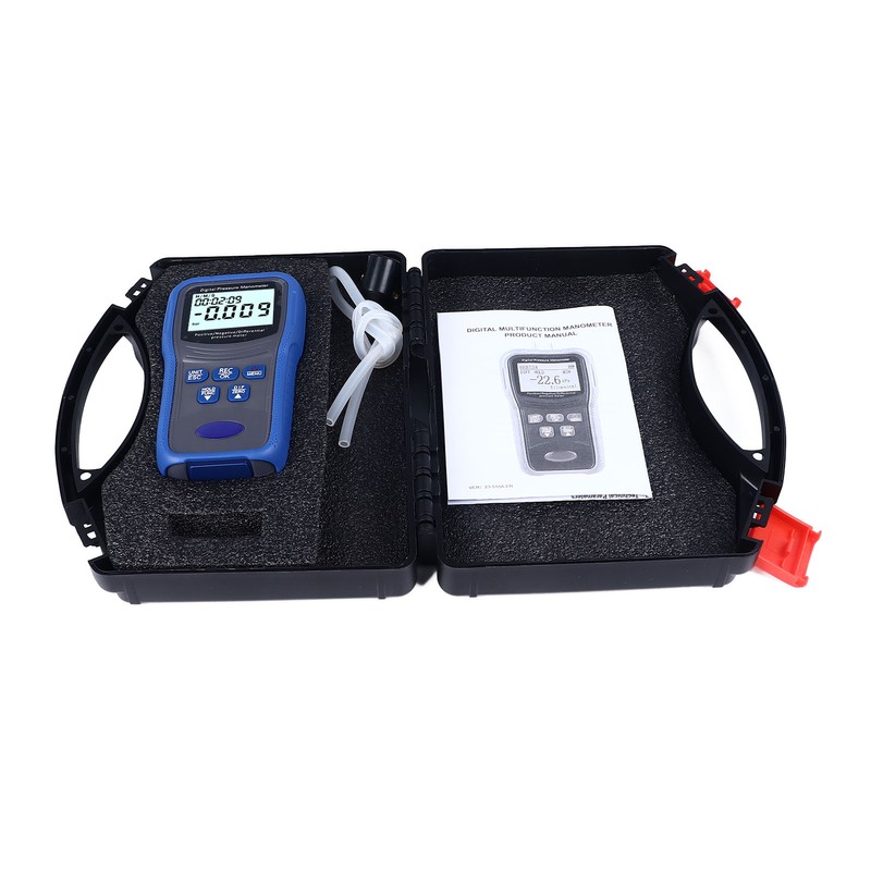 Digital Manometer High Accuracy 11 Units LCD Backlit Air Differential