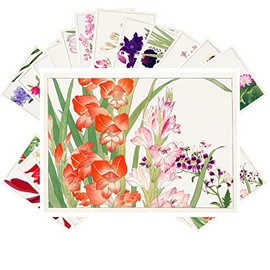 PIXILUV Vintage Postcards (24 pcs 4"x6" each) Bright Paintings of Beautiful Flowers Vintage Postcards Retro Greeting Card Book Illustration Reprint