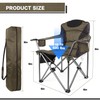 Heavy Duty Folding Camping Chair, 500LBS Capacity, Oversized Padded Outdoor