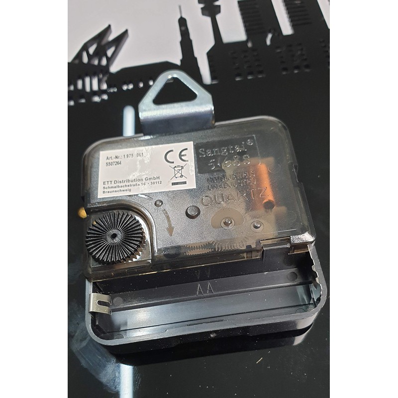 bigcopy e.K. Leverkusen Skyline Wall Clock with Dial High-Quality Acrylic