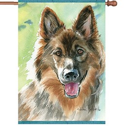 Premier Kites 52044 House Illuminated Flag, Loyal Shepherd, 28 by 40-Inch