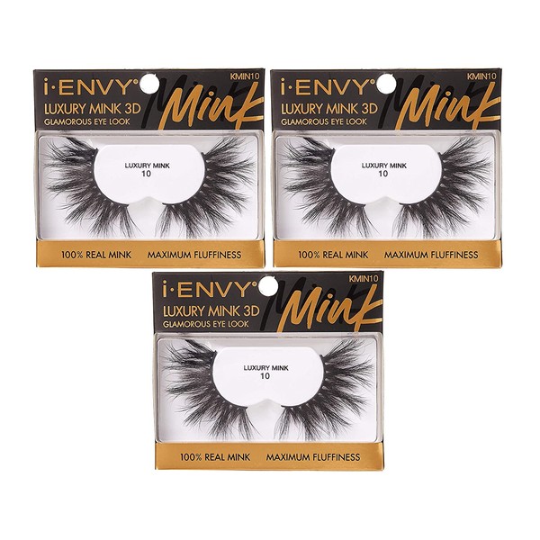 i-ENVY Luxury Mink collection 100% Real Mink (3 PACK, 10)