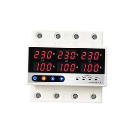 LCD Display Self-reset Protector Overvoltage Undervoltage Current Limiting Circuit Breaker Phase Lost Zeroloss Phase Sequence Voltage Unbalance Protector Overload Automatic Power Off Reclosure Switch