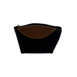Belini, Monedero de Piel Genuina con Cierre color Negro, Porta Monedas Compacto para Hombre y Mujer, Diseño Unisex Elegante, Ideal para Bolsillo, Hecho en México (negro)