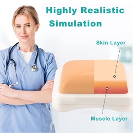 Injection Pad - Plastic Intramuscular, Injection Practice/Trainng Pad Kit for Nurse, Nursing Students,im,sq,Shot 2 Pack