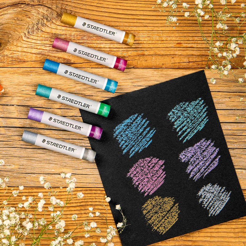 STAEDTLER 2420M C6-C Design Journey Metallic Oil Pastels - Assorted