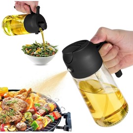 Rumen Luxury Newly improved 2-in-1 Oil Spray and Pour Bottle, Kitchen Cooking Oil Dispenser leak proof