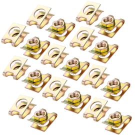 LOYELEY U-Shaped M6 Clip Nuts (20 Pieces) Shedding Prevention Fixing Parts, Universal Type, For 0.2 inch (6 mm) Bolts, Fastener Clips