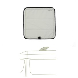 VanEssential Magnetic Insulated Roof Vent Sun Cover for MaxxAir Fan, Fantastic Fan 16.5" x 16.5" (COOL GRAY)