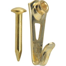 OOK OOK 533710 30-Pound Steel Concrete Picture Hangers, Brass, 3-Pack