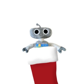 Listener Kids Stuffed Baby Robot Plush Toy with Removable Bag Clip Jett The Robot