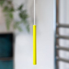 Bathroom Light Pull Cord, String and Handle. Subtle Pen Shape Minimalist Design. Bright and Fun Colours. (Day Glow Yellow)
