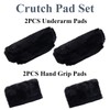 4-Pack Premium Fluffy Crutches Padding, Ultra-Soft Breathable Crutch Pads for
