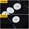 404 Pcs Buttons, Round White Buttons, 2 Hole and 4