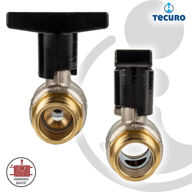 tecuro Ball Valve, Internal x External Thread Rp 1 Inch