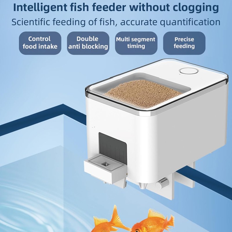 CHUSHEN Automatic Feeder, WiFi Intelligent Timing, 100ML Large Capacity, Goldfish