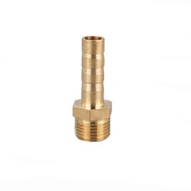 TopHomer BSP Hose Connector Brass Pipe Fitting 6mm Barb x G1/8 Male, Hose Barb Tail Male BSP Thread Connector Joint Copper Coupler Adapter
