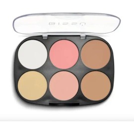 Paleta Rostro Bissú 3 En 1 Rubor Bronceador Iluminador 6 Tonos