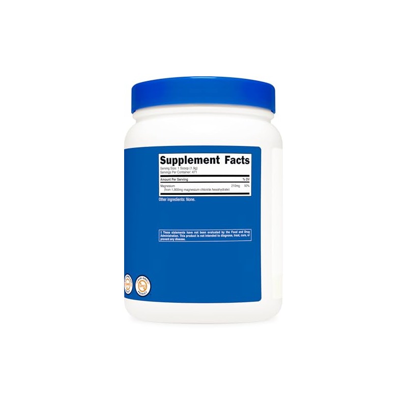 Nutricost- Cloruro de Magnesio (2LBS) Sin Gluten, Vegetariano, Sin OGM