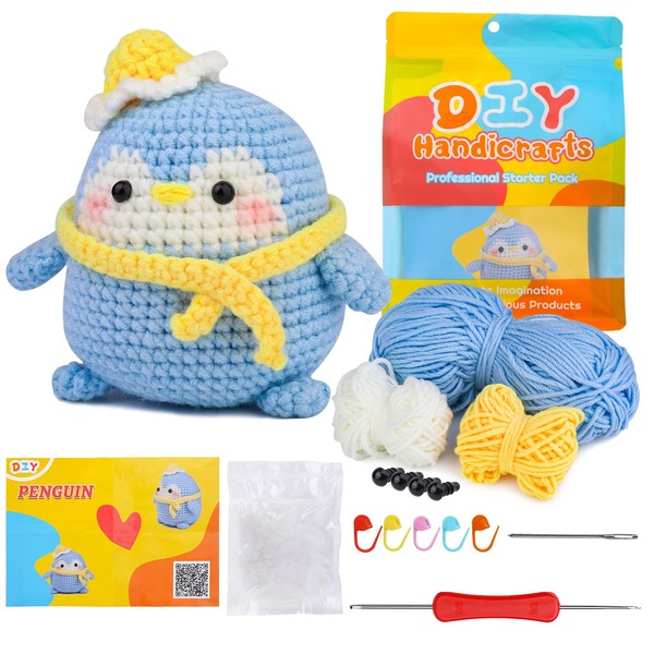Crochet Kit for Beginners, Crochet Animal Kit, Crochet Starter Kit