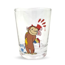 サンアート Curious George SAN3348-2 Mini Glass, 1.7 fl oz (50 ml), Paint, Made in Japan