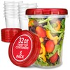 Stock Your Home 32oz Plastic Containers with Red Twist Top
