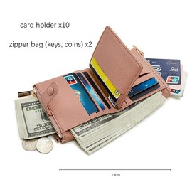 LZSXDWXY Women's Purse, PU Leather Wallet, Small Purse for Women, Z-white, Simplicity