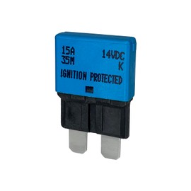 Auto Reset ATC/ATO 15 Amp Circuit Breaker Fuse for Automotive Marine RV Car Truck Audio Battery Protection Automatic Reset | Low Profile (15A, 3 Pack)