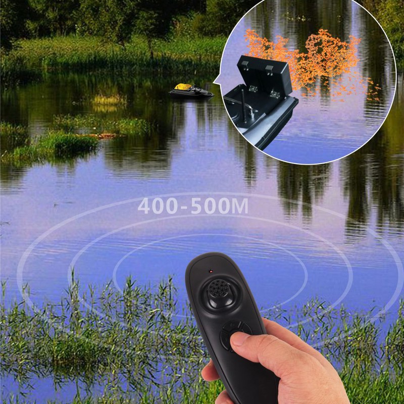 Wireless Remote Control Fishing Bait Boat 430-540 yards Remote Range