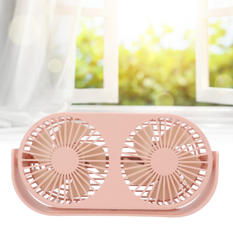 Double Fan USB Charging Fast Heat Dissipation 360° Rotation Double