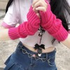 shunxinersty Knit Sleeve Knit Arm Sleeve Thumb Hole Glove Winter