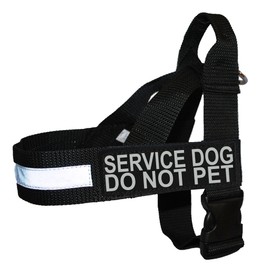Doggie Stylz Service Dog DO NOT PET Nylon Harness No Pull IDC Guide Assistance. Comes with 2 Reflective Service Dog DO NOT PET Removable Patches. Please Measure Your Dog Before Ordering