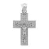 Solid 925 Sterling Silver Roman Catholic Cross Crucifix Pendant Necklace,