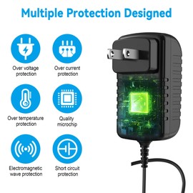 PKPOWER AC Adapter Wall Charger Replacement for Bayco Slr-2166 LED Flashlight Power Supply