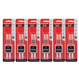 Uni-Ball Signo 207 Gel Pen Refills, 0.7mm, Medium Point, Black Ink, Pack of 12