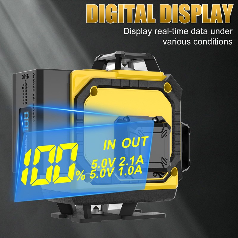16 Laser Level with 1M Tripod, 4x360° Laser Line, Green