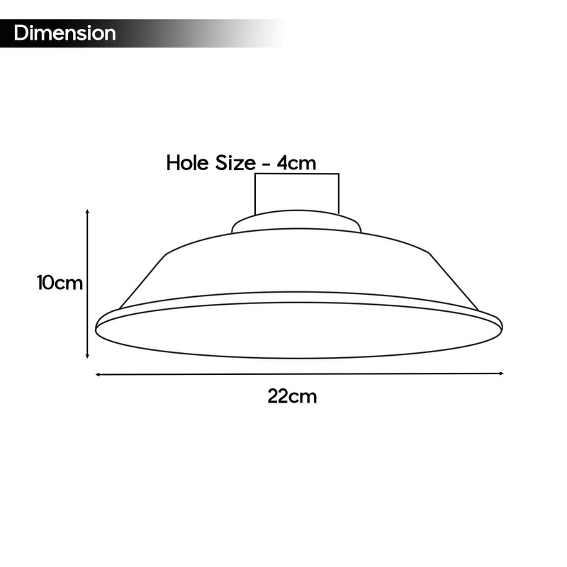 LEDSone Lampshade for Ceiling Light Industrial Replacement Shade Metal Ceiling