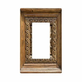 Moslion Brown Wood Pattern 1 Gang Outlet Covers Wooden Door Wall Plate Single Rocker Switch Plug Cover Home Decor for Living Room Bathroom