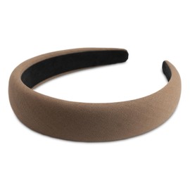 SXQLYH Headband Padded Fabric Headband - Padded Headband for Women - Beautiful Headband Women's Hair Accessories Fabric Headband Wide Padded Headband for Women Girls (Brown)