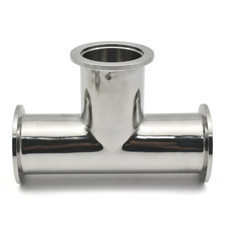 QiiMii SS304 Sanitary Vacuum Fittings - KF-40 Tri Clamp Tee